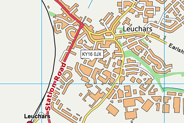KY16 0JX map - OS VectorMap District (Ordnance Survey)