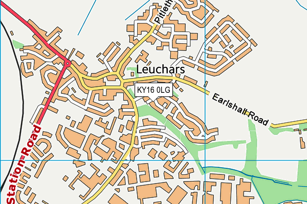 KY16 0LG map - OS VectorMap District (Ordnance Survey)