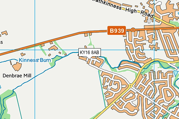 KY16 8AB map - OS VectorMap District (Ordnance Survey)