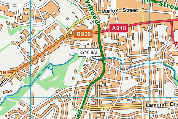 KY16 8AL map - OS VectorMap District (Ordnance Survey)