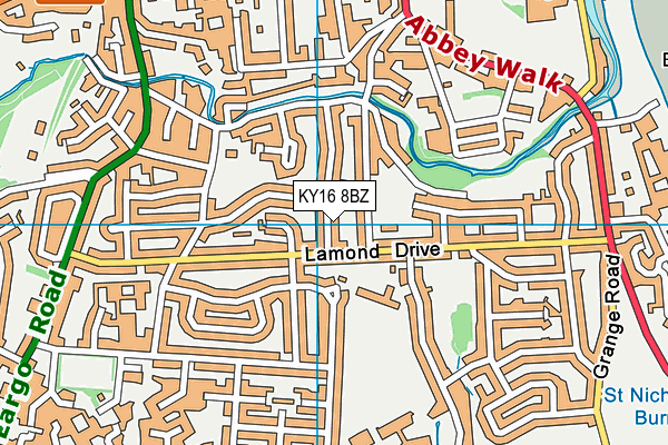 KY16 8BZ map - OS VectorMap District (Ordnance Survey)