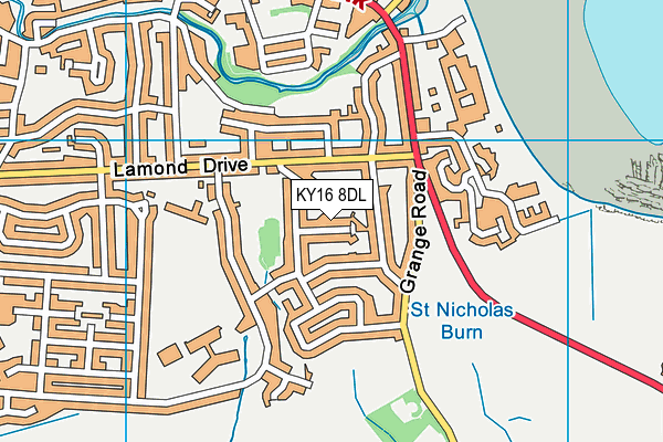 KY16 8DL map - OS VectorMap District (Ordnance Survey)