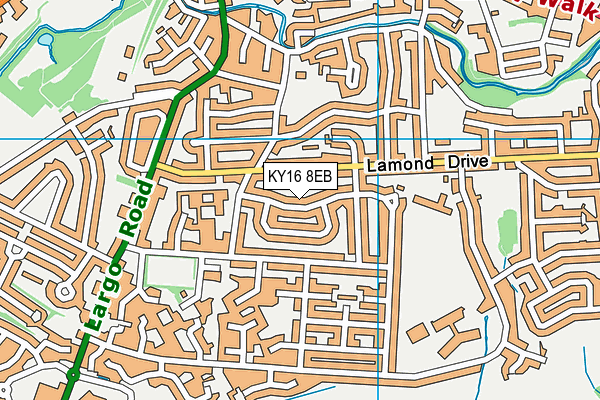 KY16 8EB map - OS VectorMap District (Ordnance Survey)