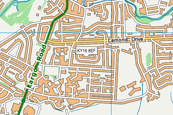 KY16 8EF map - OS VectorMap District (Ordnance Survey)