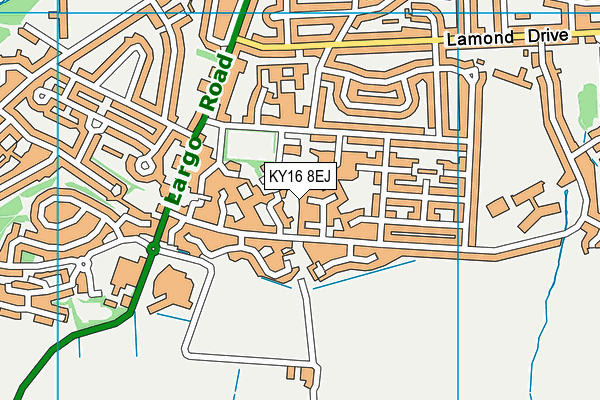 KY16 8EJ map - OS VectorMap District (Ordnance Survey)