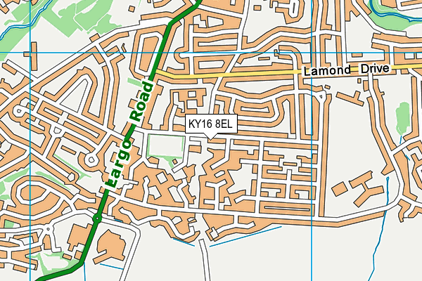 KY16 8EL map - OS VectorMap District (Ordnance Survey)