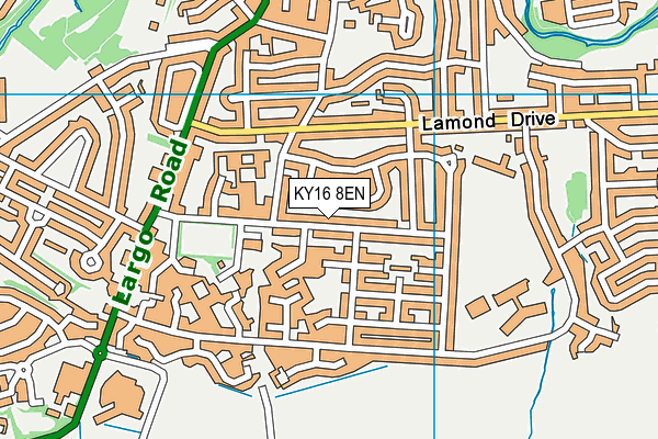 KY16 8EN map - OS VectorMap District (Ordnance Survey)