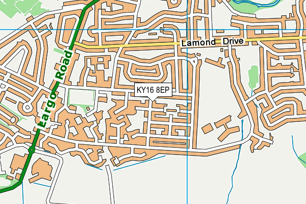 KY16 8EP map - OS VectorMap District (Ordnance Survey)