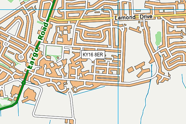 KY16 8ER map - OS VectorMap District (Ordnance Survey)