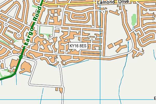 KY16 8ES map - OS VectorMap District (Ordnance Survey)