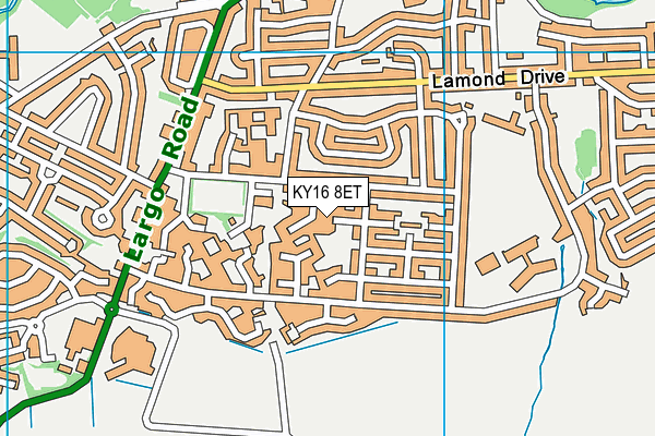KY16 8ET map - OS VectorMap District (Ordnance Survey)