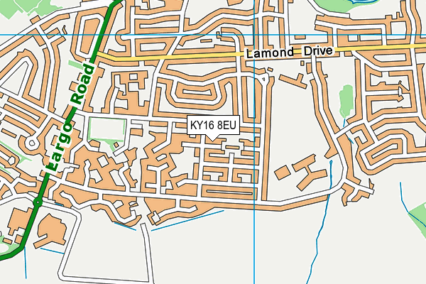 KY16 8EU map - OS VectorMap District (Ordnance Survey)