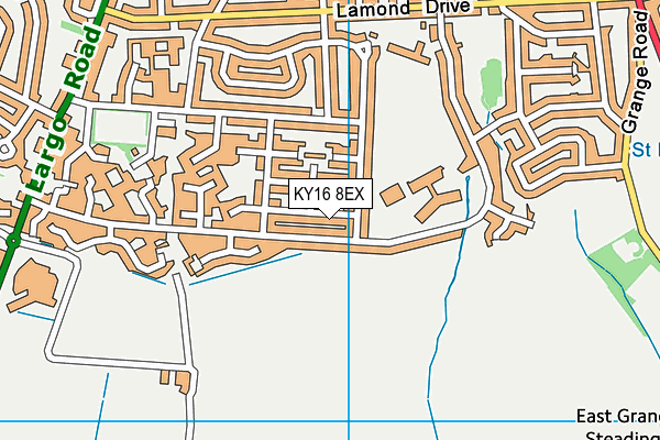 KY16 8EX map - OS VectorMap District (Ordnance Survey)