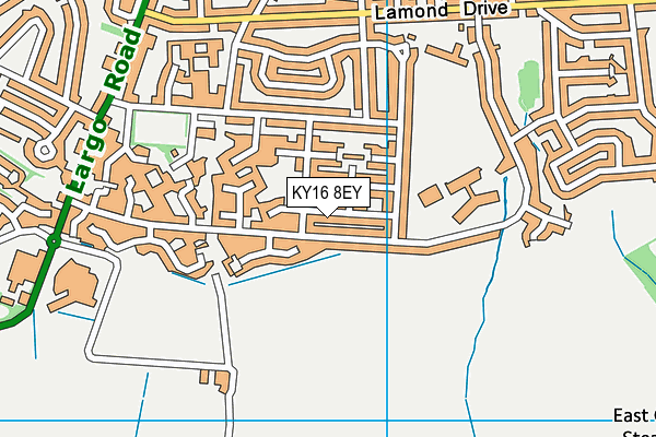 KY16 8EY map - OS VectorMap District (Ordnance Survey)