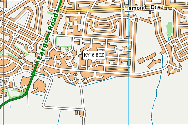 KY16 8EZ map - OS VectorMap District (Ordnance Survey)