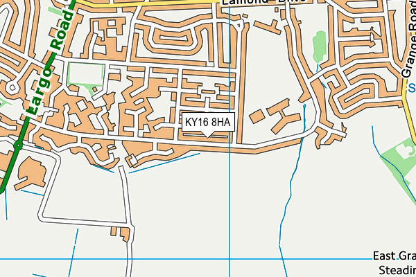 KY16 8HA map - OS VectorMap District (Ordnance Survey)