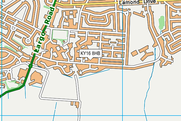 KY16 8HB map - OS VectorMap District (Ordnance Survey)