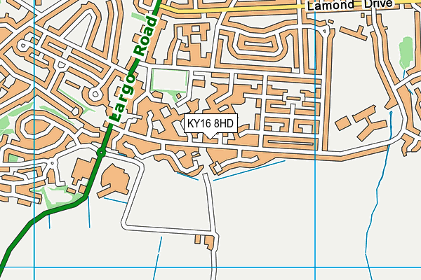 KY16 8HD map - OS VectorMap District (Ordnance Survey)