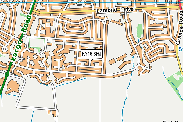 KY16 8HJ map - OS VectorMap District (Ordnance Survey)