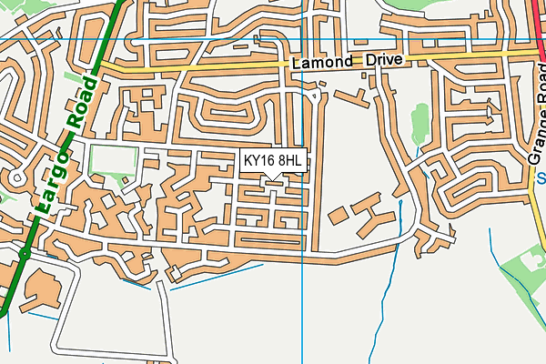 KY16 8HL map - OS VectorMap District (Ordnance Survey)