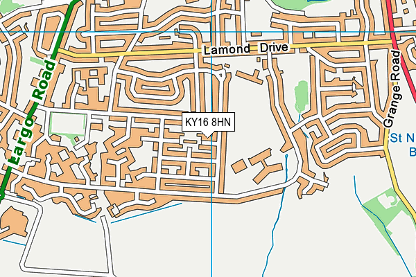 KY16 8HN map - OS VectorMap District (Ordnance Survey)