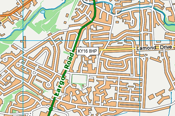 KY16 8HP map - OS VectorMap District (Ordnance Survey)