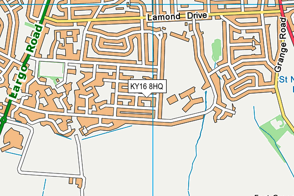 KY16 8HQ map - OS VectorMap District (Ordnance Survey)