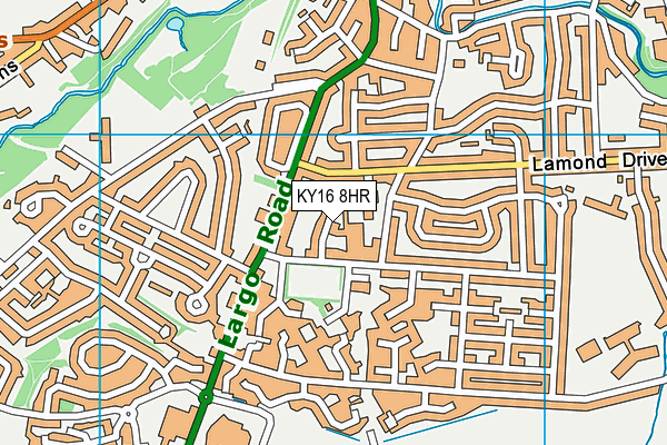 KY16 8HR map - OS VectorMap District (Ordnance Survey)