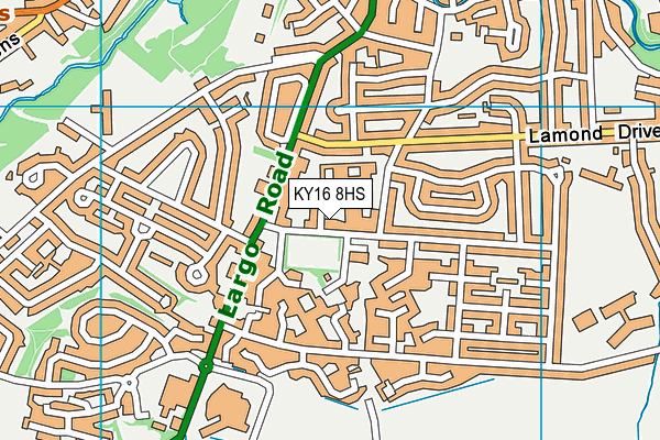 KY16 8HS map - OS VectorMap District (Ordnance Survey)