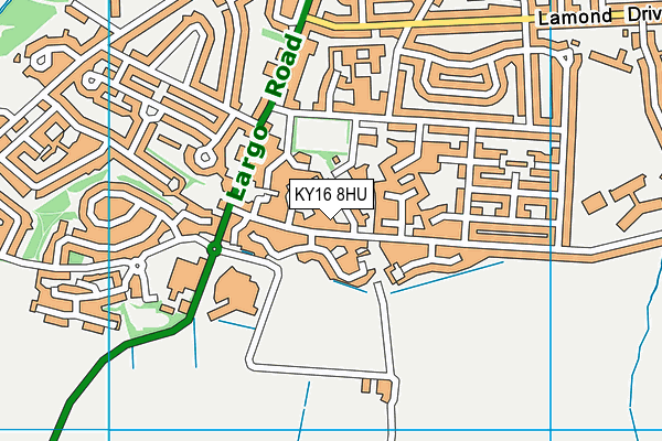 KY16 8HU map - OS VectorMap District (Ordnance Survey)