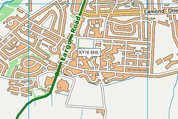 KY16 8HX map - OS VectorMap District (Ordnance Survey)