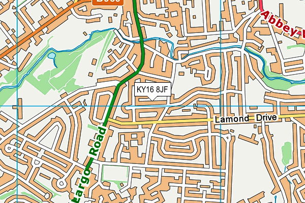 KY16 8JF map - OS VectorMap District (Ordnance Survey)