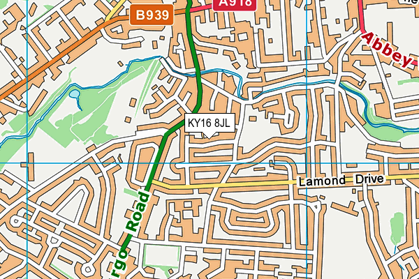 KY16 8JL map - OS VectorMap District (Ordnance Survey)