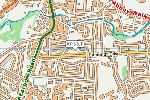 KY16 8JT map - OS VectorMap District (Ordnance Survey)