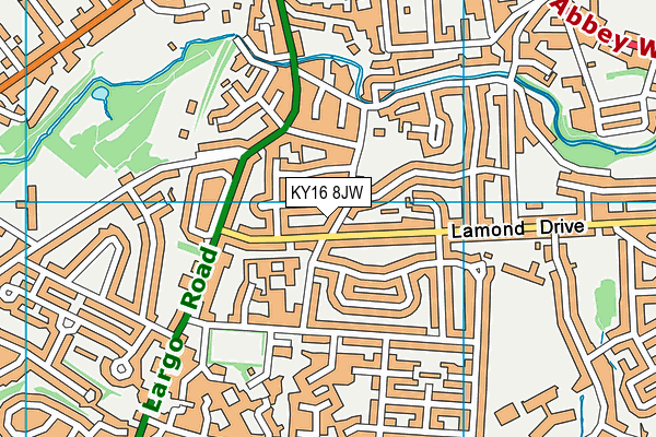 KY16 8JW map - OS VectorMap District (Ordnance Survey)