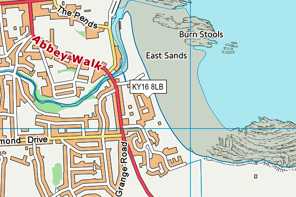 KY16 8LB map - OS VectorMap District (Ordnance Survey)