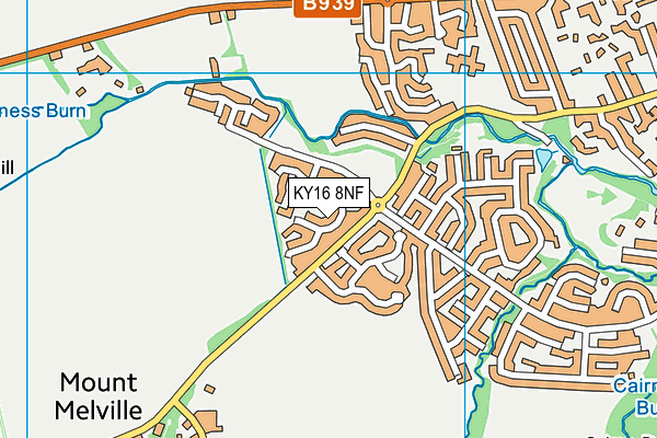 KY16 8NF map - OS VectorMap District (Ordnance Survey)