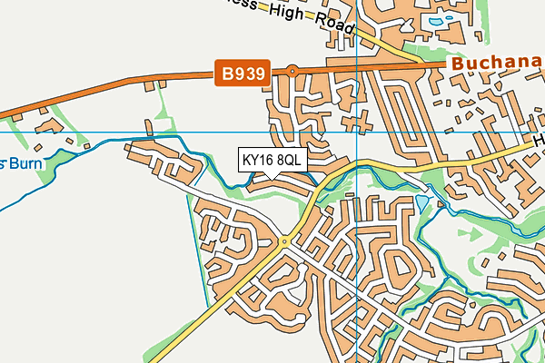KY16 8QL map - OS VectorMap District (Ordnance Survey)