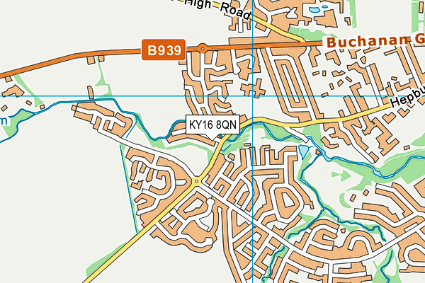 KY16 8QN map - OS VectorMap District (Ordnance Survey)