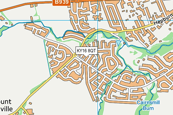 KY16 8QT map - OS VectorMap District (Ordnance Survey)