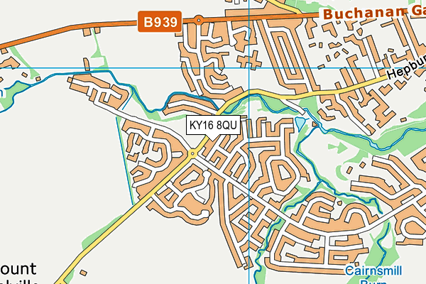 KY16 8QU map - OS VectorMap District (Ordnance Survey)