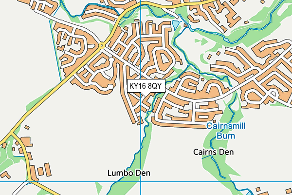 KY16 8QY map - OS VectorMap District (Ordnance Survey)