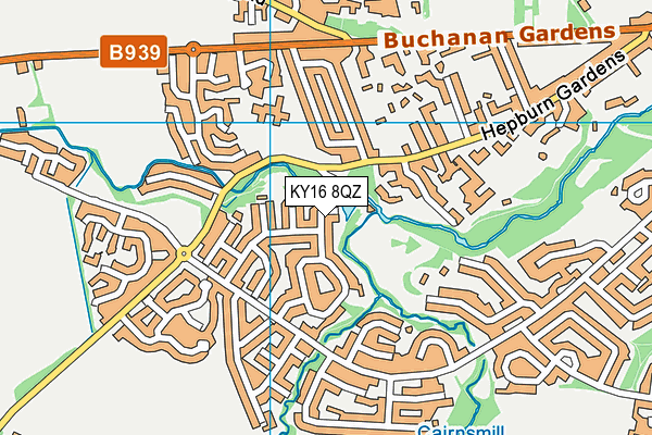 KY16 8QZ map - OS VectorMap District (Ordnance Survey)