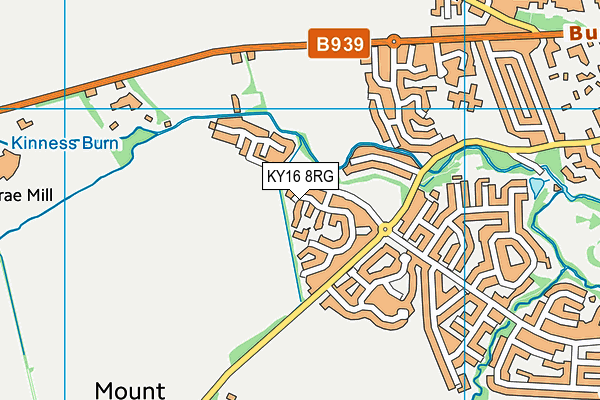 KY16 8RG map - OS VectorMap District (Ordnance Survey)