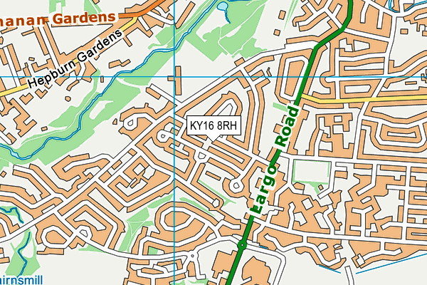 KY16 8RH map - OS VectorMap District (Ordnance Survey)