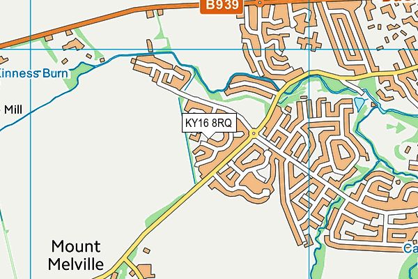 KY16 8RQ map - OS VectorMap District (Ordnance Survey)