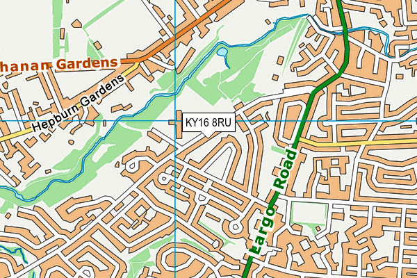 KY16 8RU map - OS VectorMap District (Ordnance Survey)