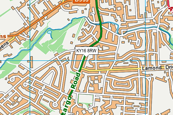 KY16 8RW map - OS VectorMap District (Ordnance Survey)