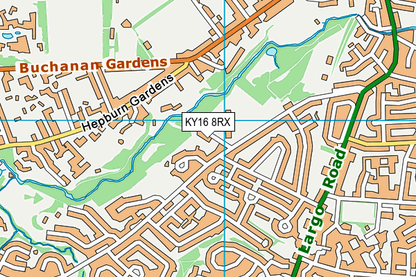 KY16 8RX map - OS VectorMap District (Ordnance Survey)