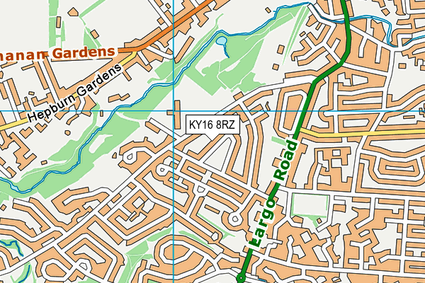 KY16 8RZ map - OS VectorMap District (Ordnance Survey)